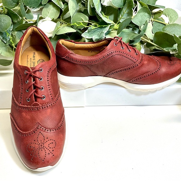 NWOB- MARC JOSEPH KIMBALL MEN’S SNEAKER HANDCRAFTED RED WINE LEATHER 8.5 - Picture 1 of 8